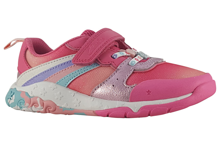 Clarks Tidal Star K. Bright Pink Com Girls Sports