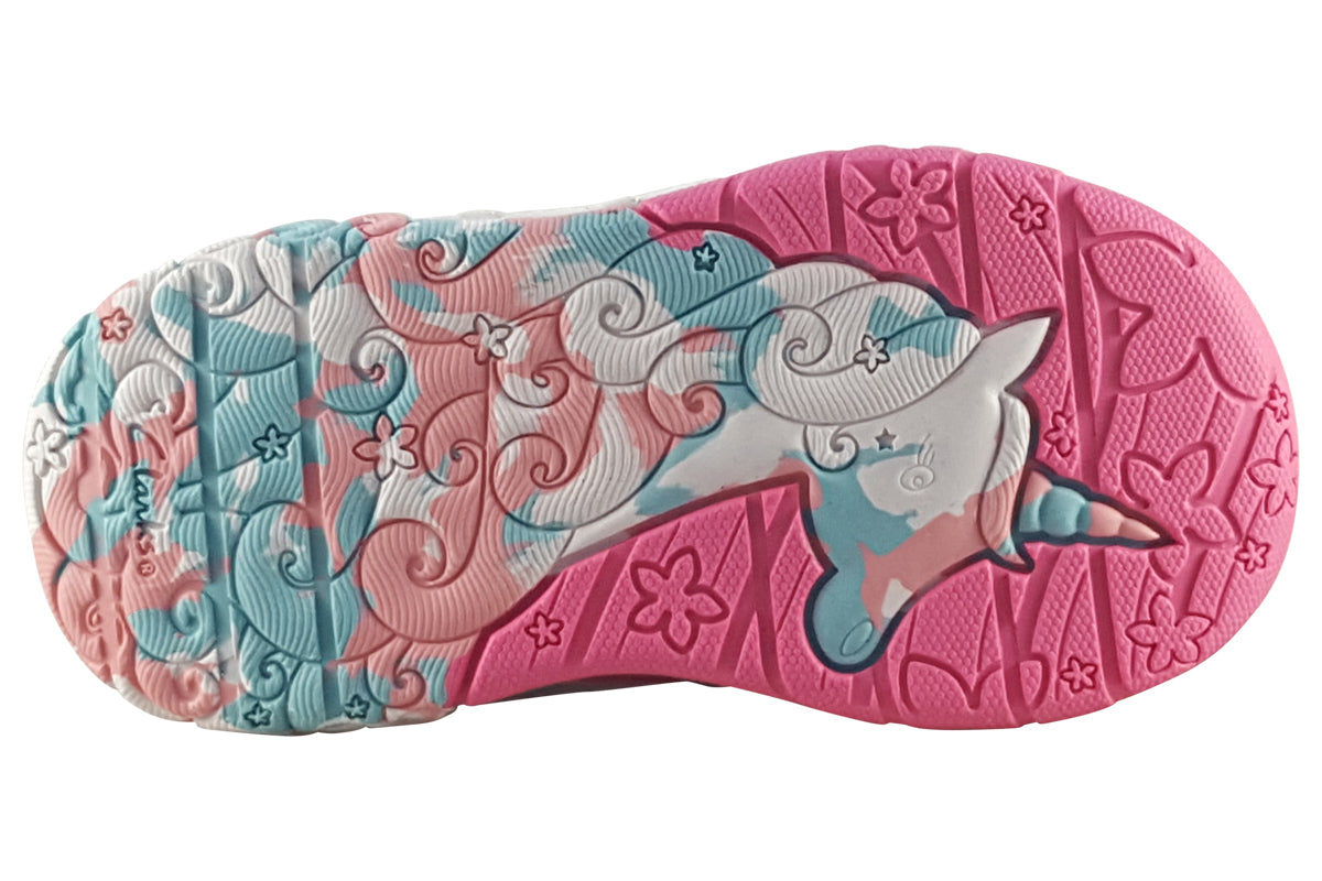 clarks tidal star t bright pink comb girls shoes sole
