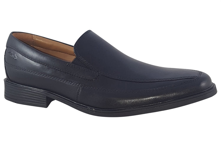 Clarks Tilden Free Black Leather Mens Shoes