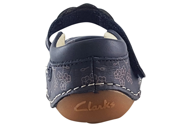 Clarks Tiny Flora T. Navy Combi Girls First Shoes