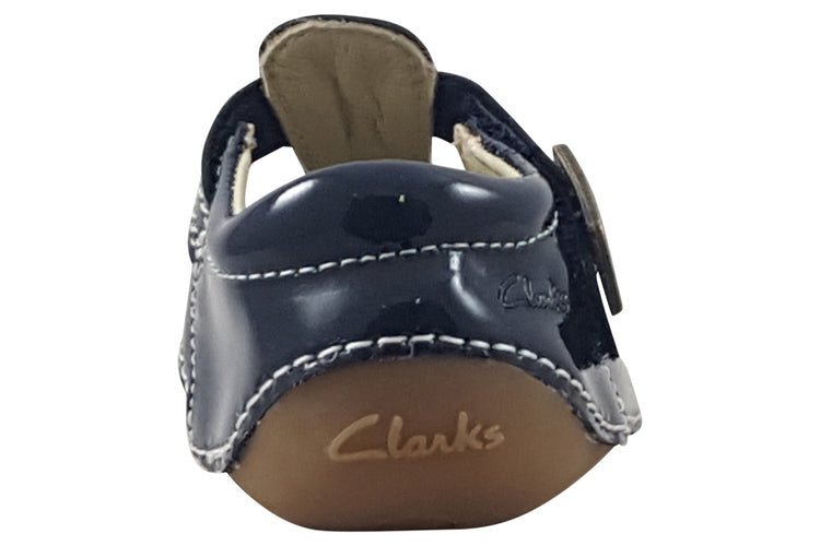 Clarks Tiny Skip T. Navy Patent Girls First Shoes