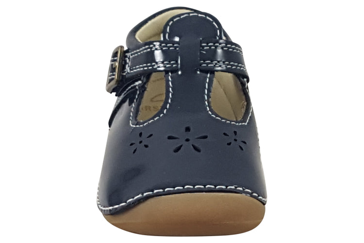 Clarks Tiny Skip T. Navy Patent Girls First Shoes