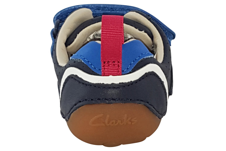 Clarks Tiny Sky T Navy Leather Boys First Shoes