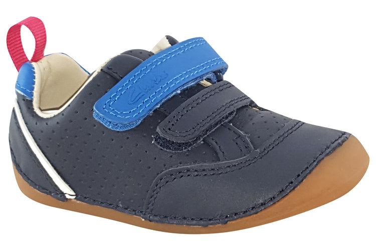 Clarks Tiny Sky T Navy Leather Boys First Shoes