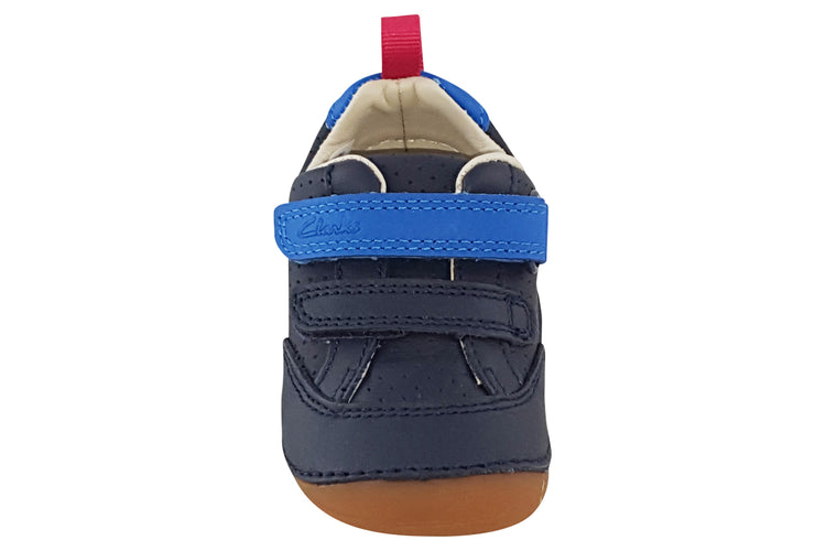 Clarks Tiny Sky T Navy Leather Boys First Shoes