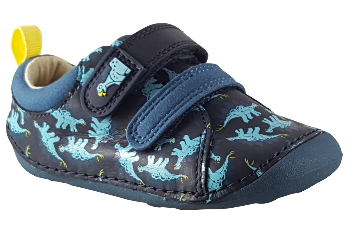 clarks-tiny-stomp-t-navy-print-boys-first-shoes-right