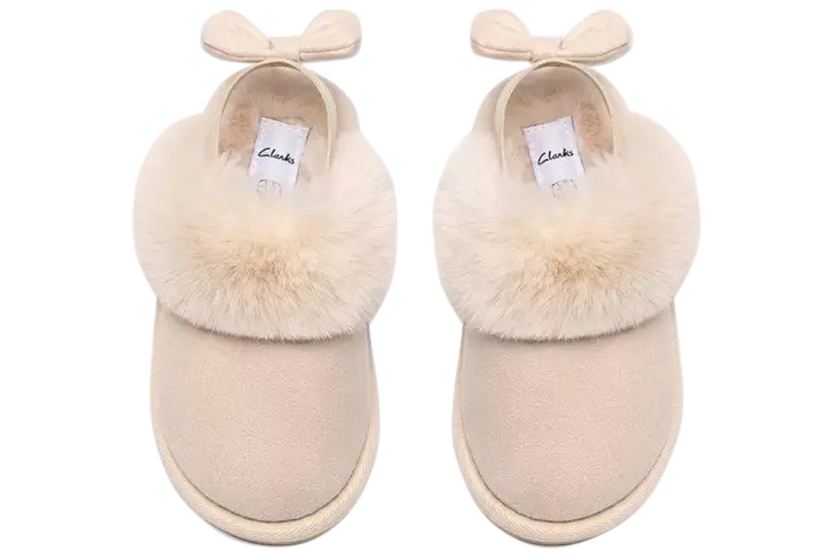 Clarks Toastie Bow K. Cotton Girls Slippers