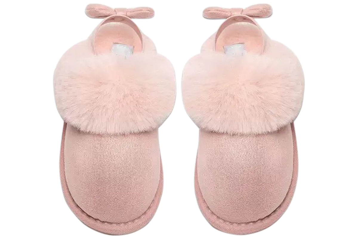 Clarks Toastie Bow K. Pink Girls Slippers