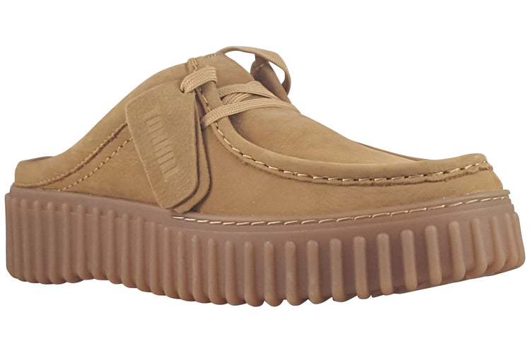 Clarks Torhill Mule Light Tan Nubuck Womens Shoes
