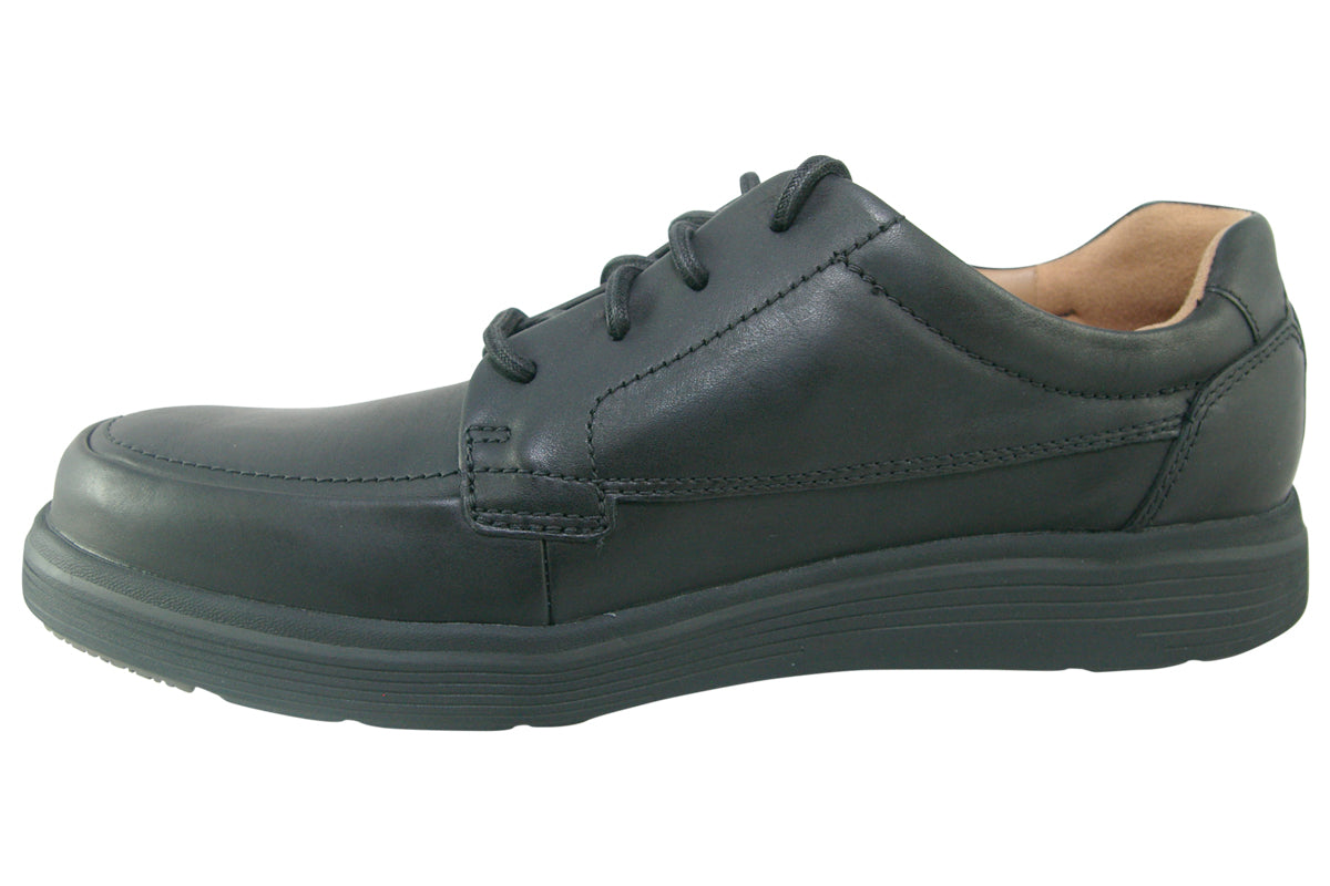 clarks un abode ease black mens shoes left