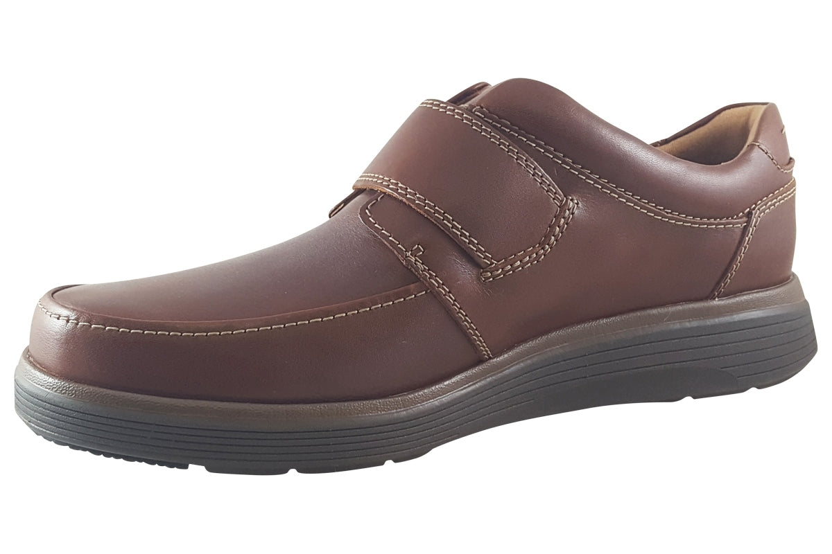 clarks-un-abode-strap-dark-tan-mens-shoes-left