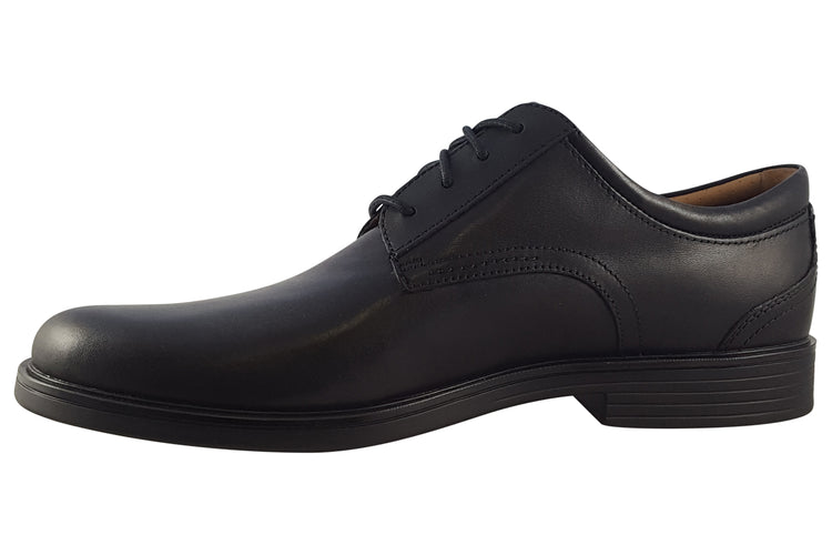 Clarks Un Aldric Lace Black Leather Mens Shoes