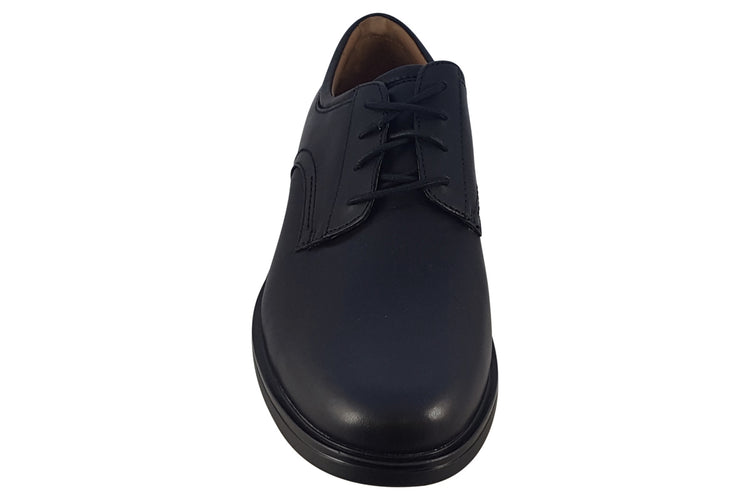 Clarks Un Aldric Lace Black Leather Mens Shoes