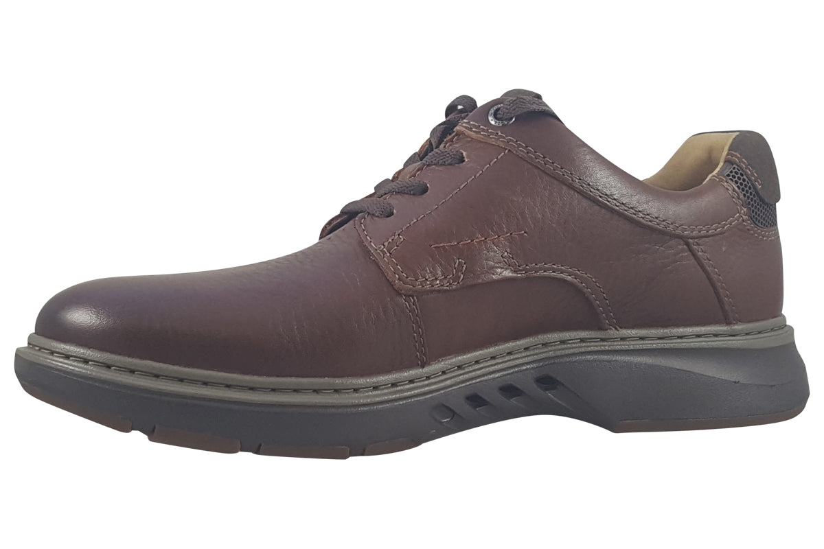 clarks un briley place tan leather mens shoes left