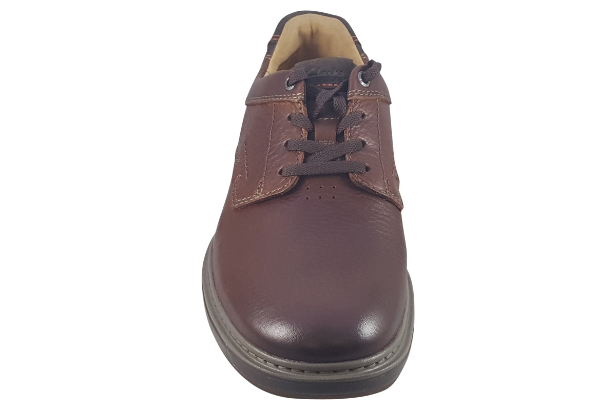 clarks un briley place tan leather mens shoes top
