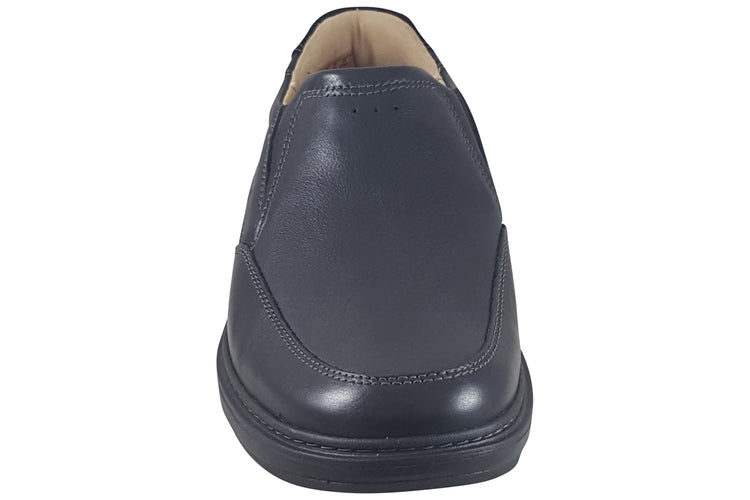 Clarks Un Briley Step Black Leather Mens Shoes