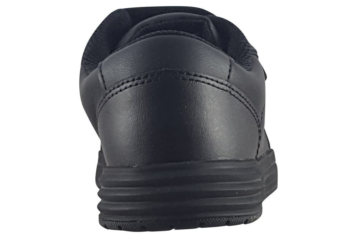 clarks urban sky o black leather boys sandals back