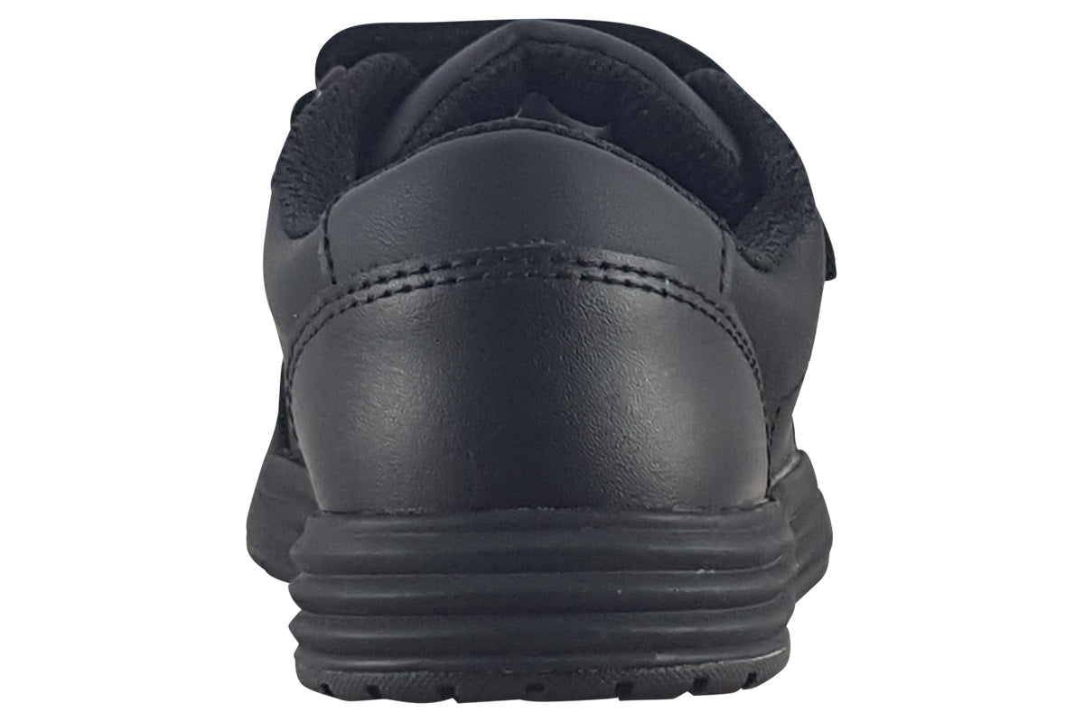 clarks urban solo k black leather boys sandals back