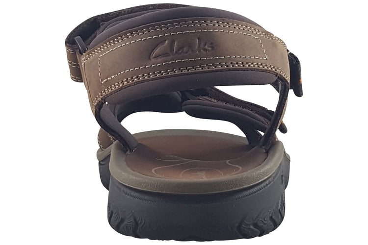 Clarks Wesley Shore Beeswax Leather Mens Sandals
