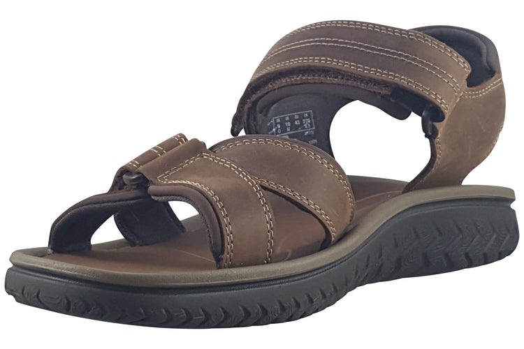 Clarks Wesley Shore Beeswax Leather Mens Sandals