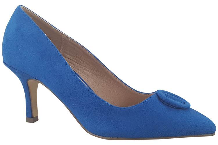 Cocco Ritz Button Coco1023 Blue Micro Womens Shoes