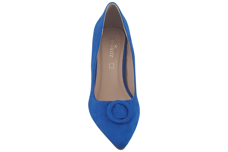Cocco Ritz Button Coco1023 Blue Micro Womens Shoes