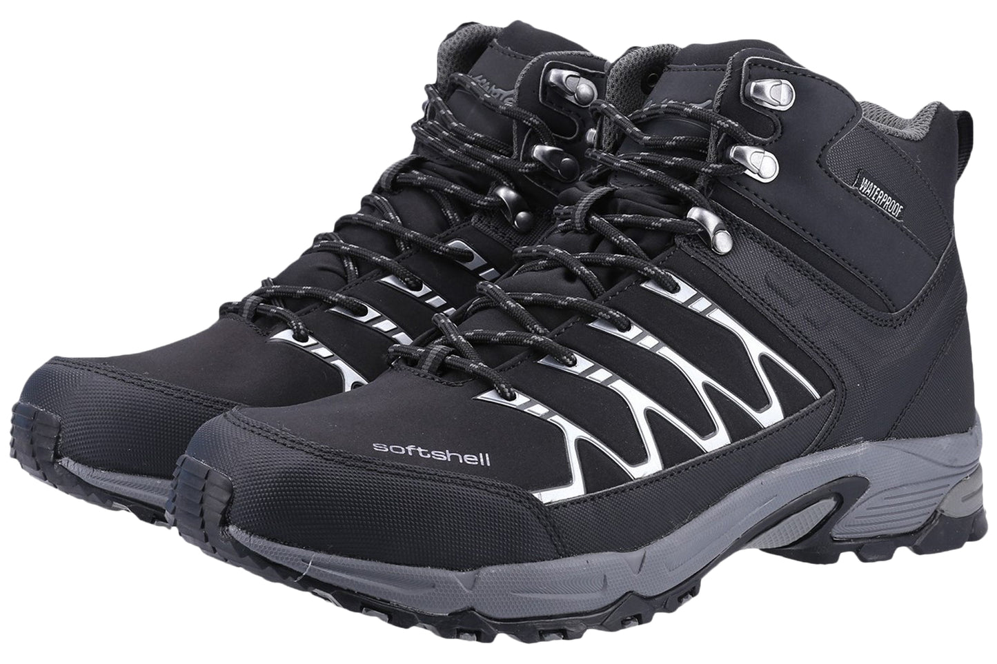 Cotswold Abbydale Mid Black/Grey Mens Boots