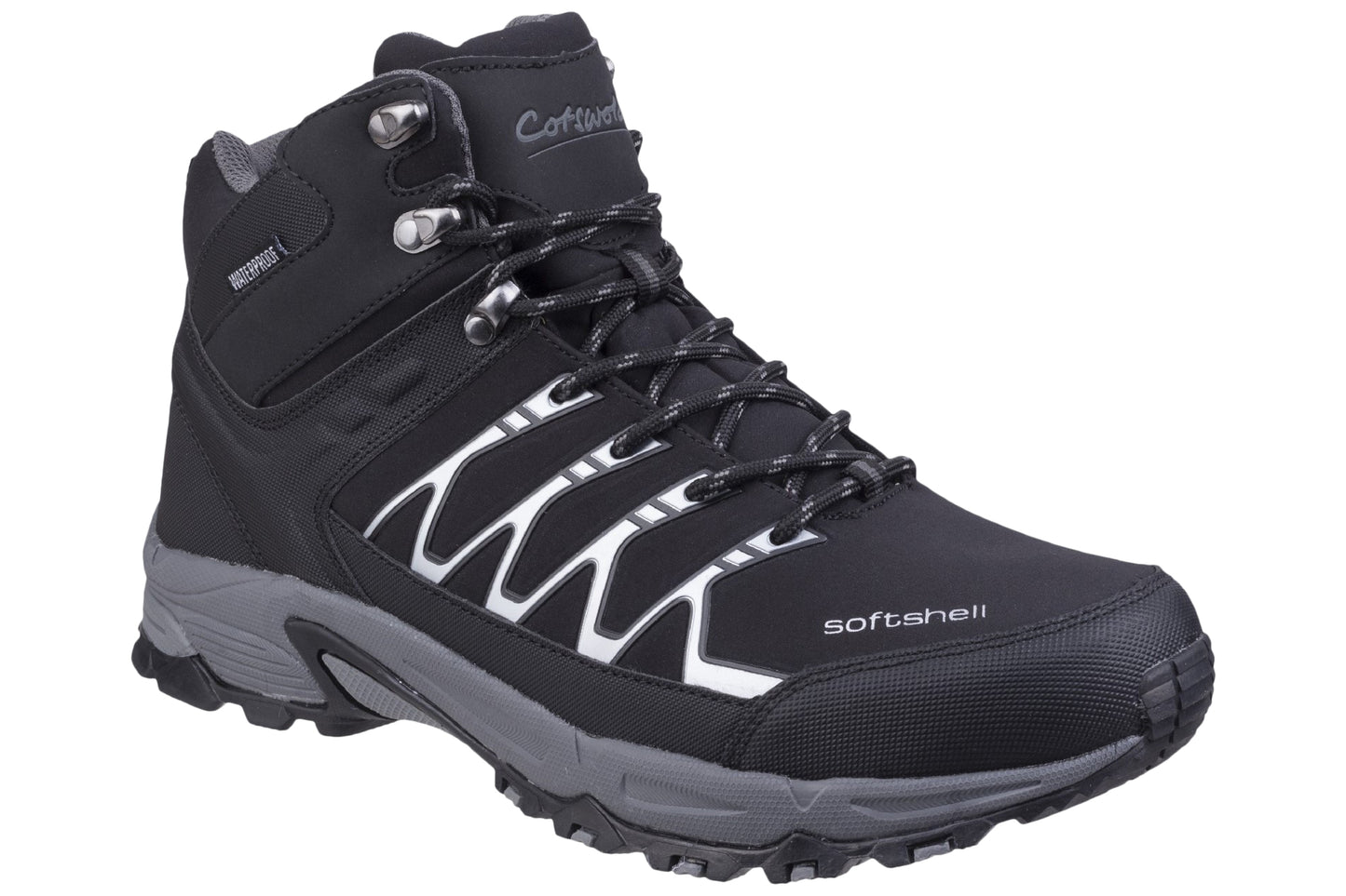 Cotswold Abbydale Mid Black/Grey Mens Boots