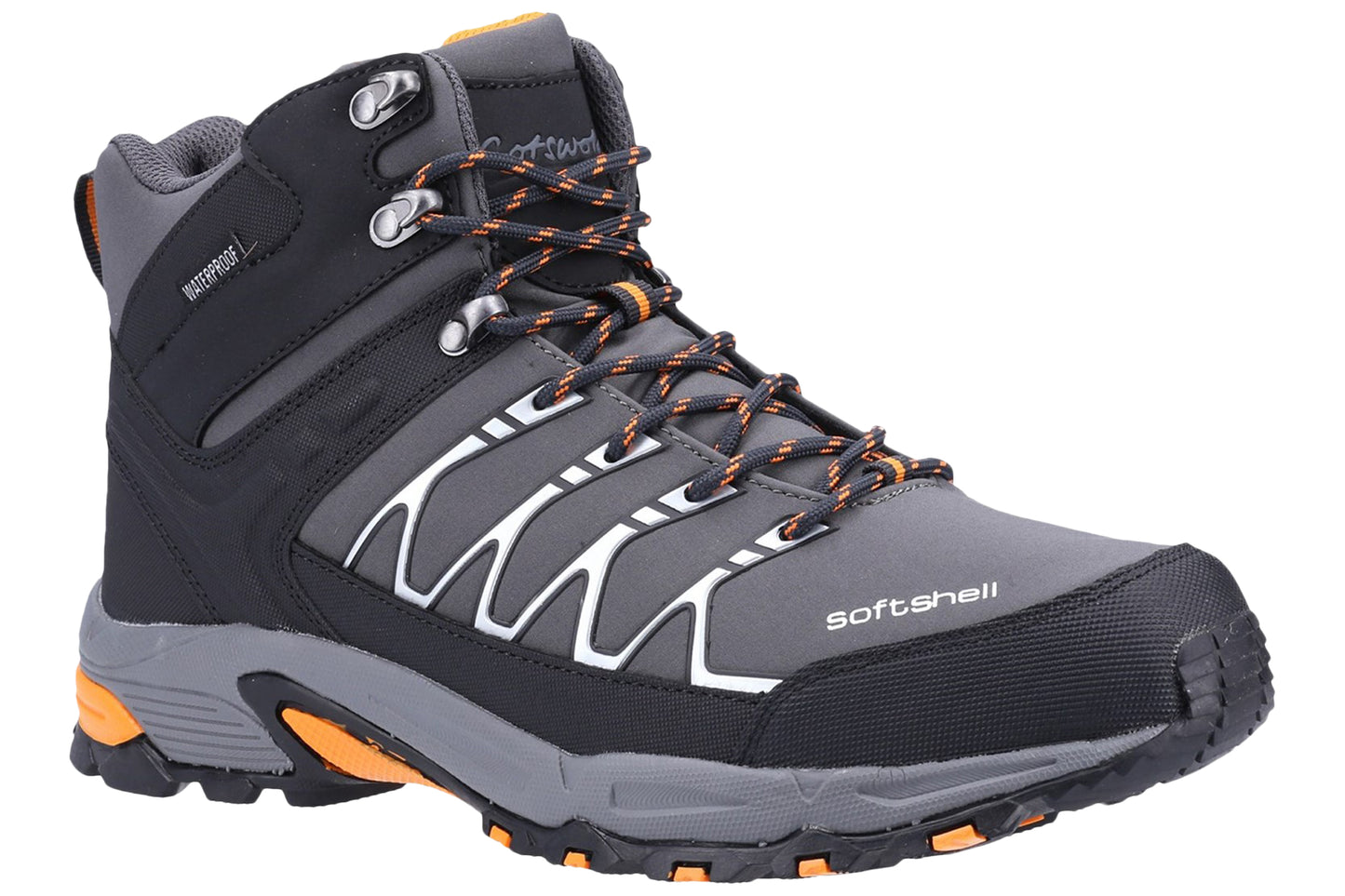 Cotswold Abbeydale Mid Grey/Orange Mens Boots
