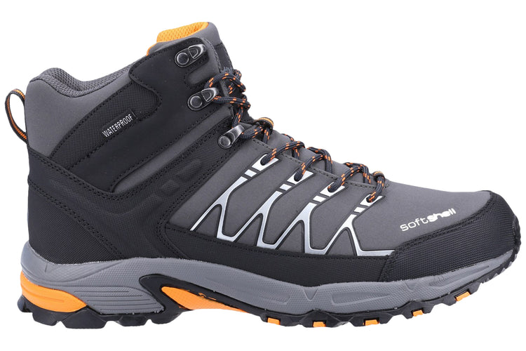Cotswold Abbeydale Mid Grey/Orange Mens Boots