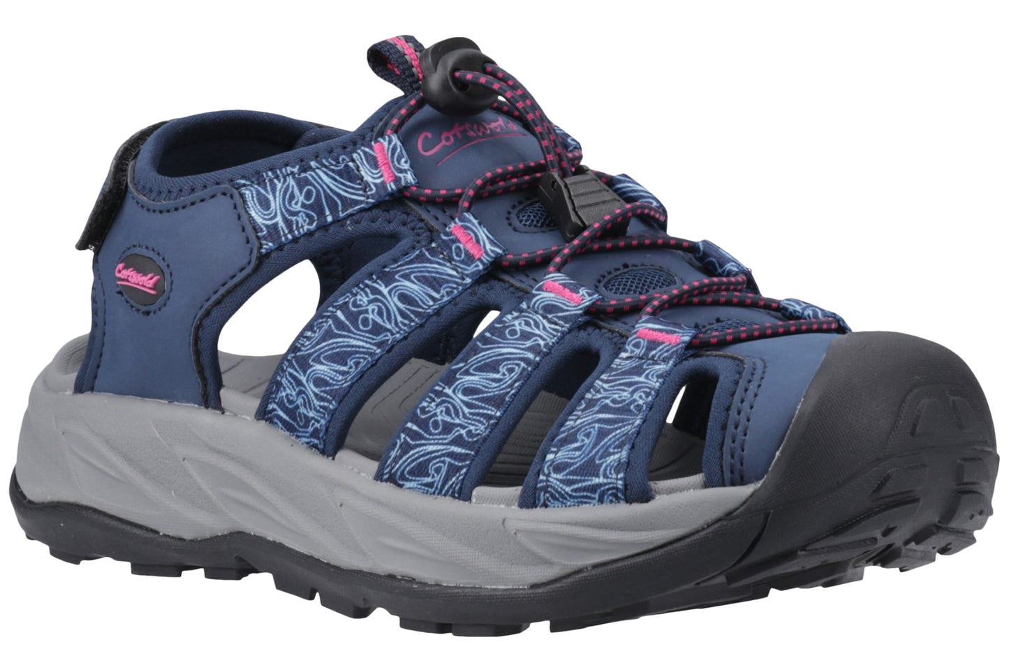 Cotswold Bilbury Navy/Fuchsia Womens Sandals