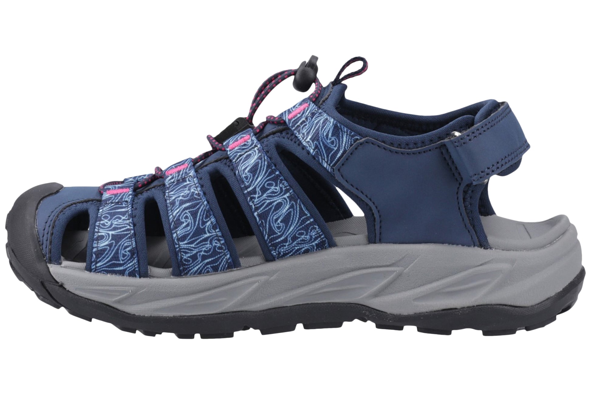 cotswold-bibury-sandal-ladies-summer-navy-fuchsia-left