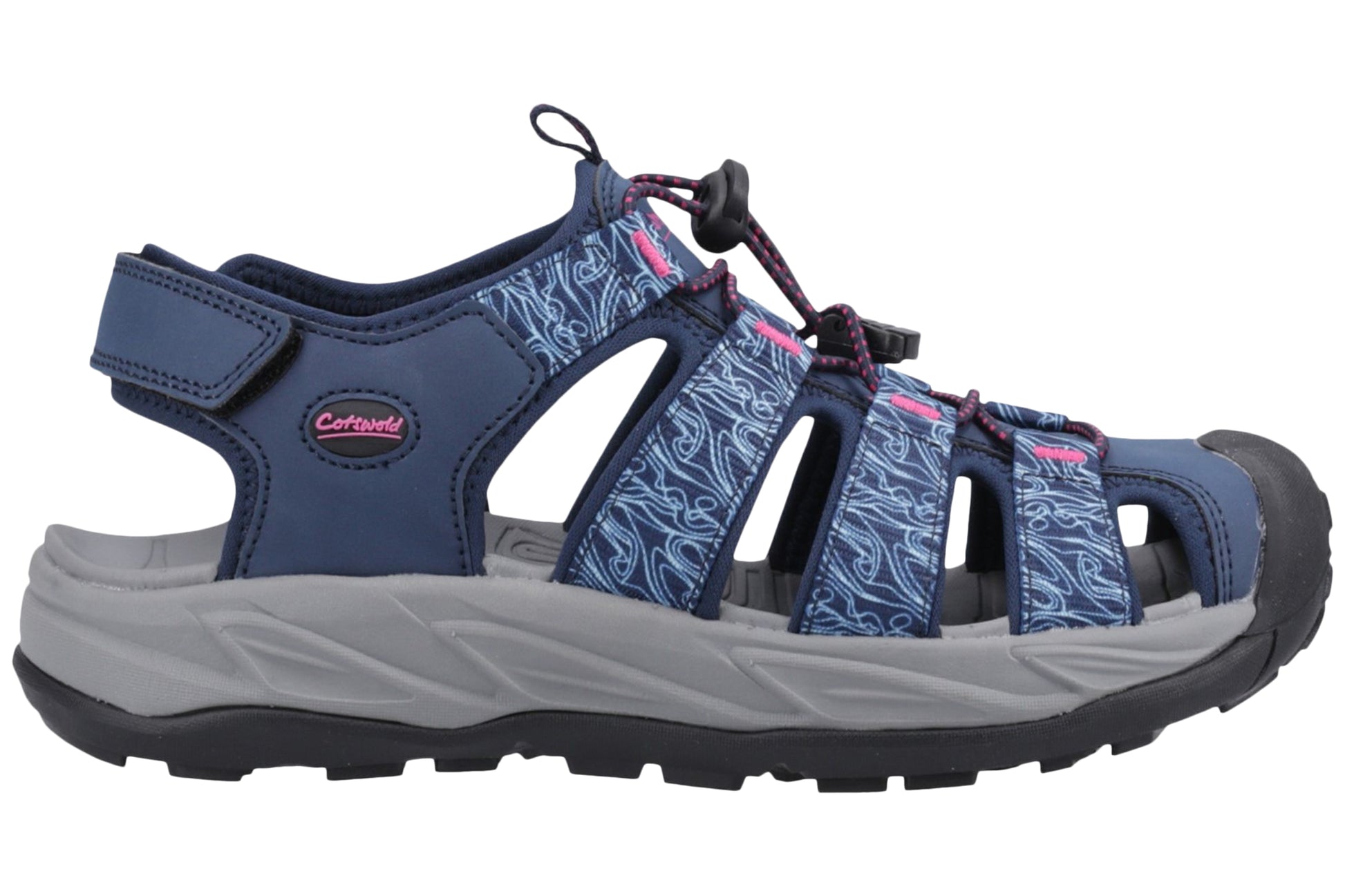 cotswold-bibury-sandal-ladies-summer-navy-fuchsia-right