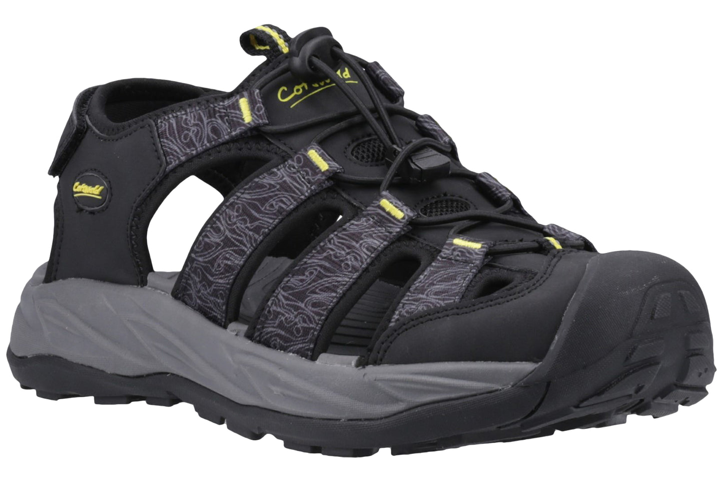Cotswold Minster Black Mens Sandals