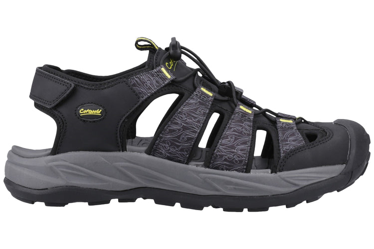 Cotswold Minster Black Mens Sandals