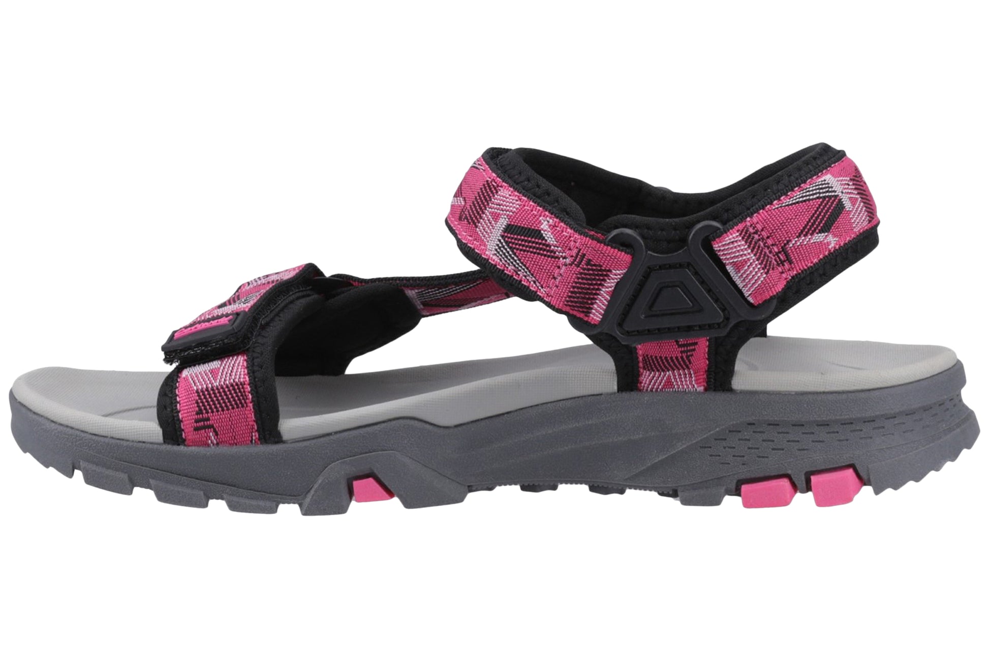 cotswold-stanton-sandal-ladies-summer-black-fuchsia-left