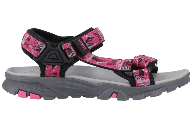 Cotswold Stanton Black/Fuchsia Womens Sandals