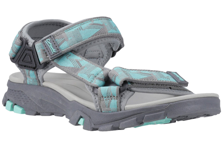 Cotswold Stanton Grey/Turquoise Womens Sandals