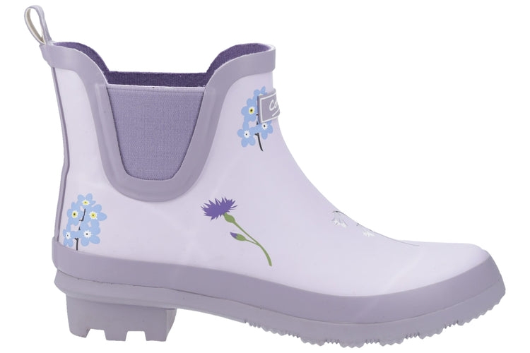 Cotswold Wildflower Ankle Lilac Womens Wellingtons