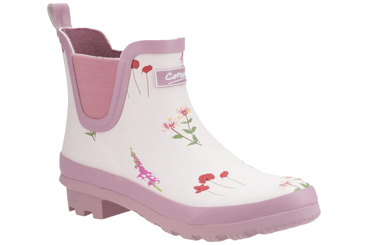 Cotswold Wildflower Ankle Pink Womens Wellingtons