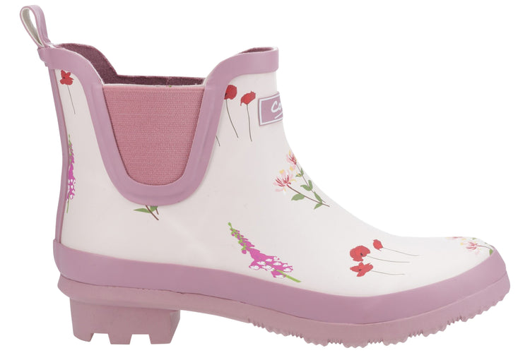 Cotswold Wildflower Ankle Pink Womens Wellingtons