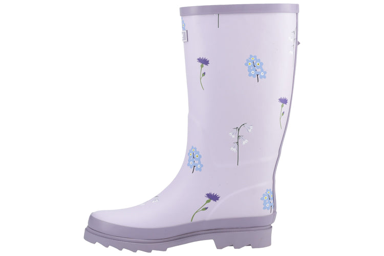Cotswold Wildflower Tall Lilac Womens Wellingtons
