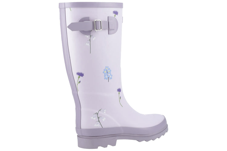 Cotswold Wildflower Tall Lilac Womens Wellingtons