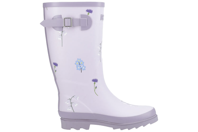 Cotswold Wildflower Tall Lilac Womens Wellingtons