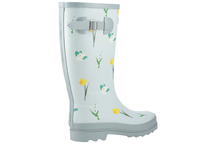 Cotswold Wildflower Tall Mint Womens Wellingtons