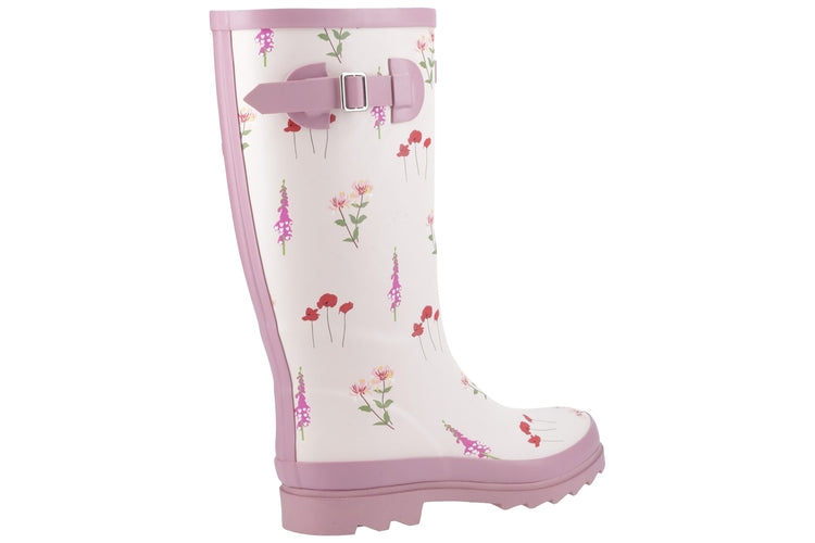 Cotswold Wildflower Tall Pink Womens Wellingtons