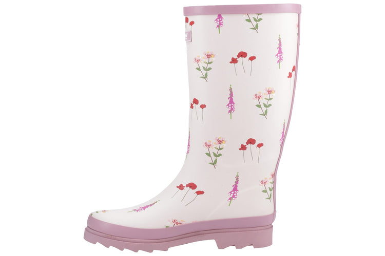 Cotswold Wildflower Tall Pink Womens Wellingtons