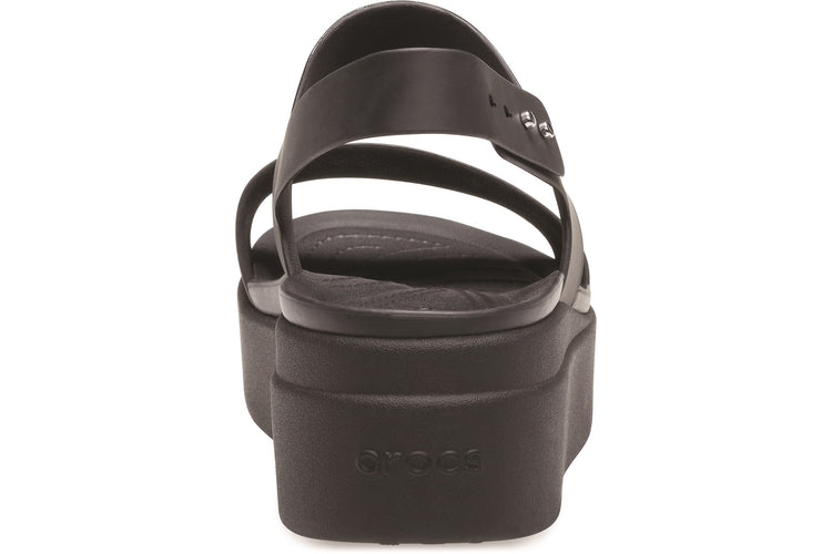 Crocs Brooklyn Low Wedge Black Womens Sandals