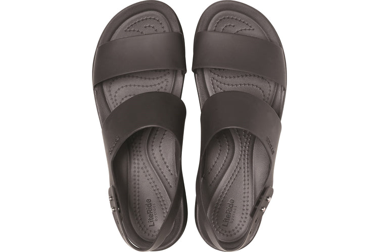 Crocs Brooklyn Low Wedge Black Womens Sandals