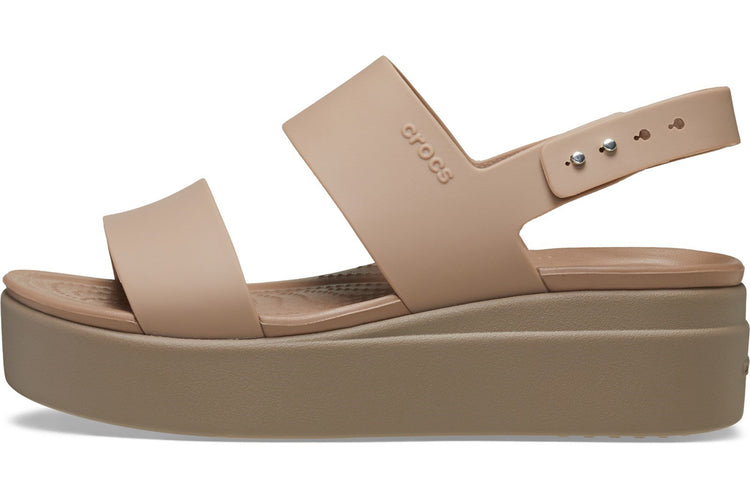 Crocs Brooklyn Low Wedge Latte/Mushroom Womens Sandals